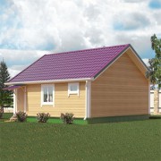 Каркасная баня №13 (6 х 6м)